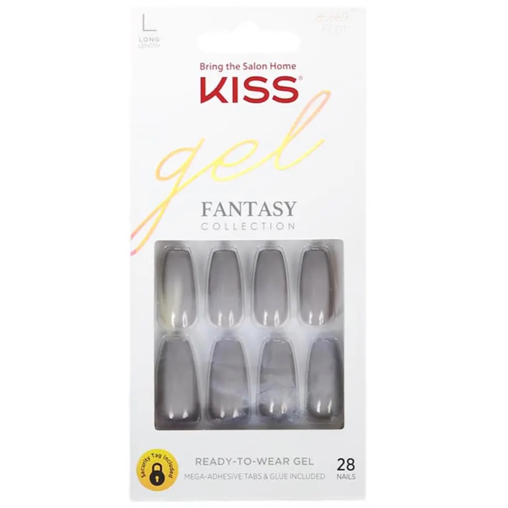 NEW! Kiss Gel Fantasy Nails FC01 (Long Length)